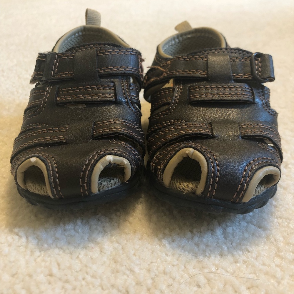Carters closed toe brown sandals